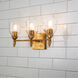 Fun Finial 3 Light 22 inch Gold Leaf with Antique Vanity Light Wall Light